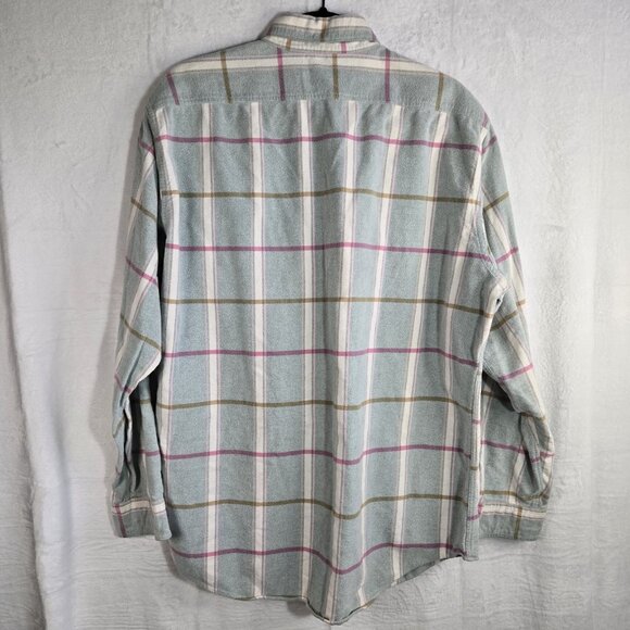 St. Johns Bay Men's Button Up Shirt Classic Fit Plaid Blue Reg Large RN#11935 - Picture 6 of 8